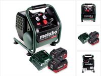 Metabo Power 160-5 18 LTX BL OF accucompressor 18 V 8,0 bar borstelloos + 2x oplaadbare accu 10,0 Ah + lader