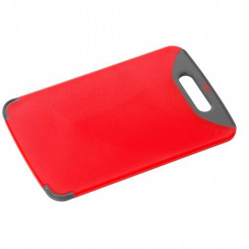 Silit 21.4227.4643 - Keukensnijplank - Grijs/Rood - 32x20cm - Synthetisch