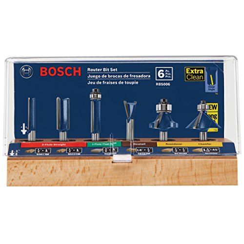 Bosch RA1125 - Sjabloongeleidingsset voor frezen - 7-delig + 6 stuks freesbitset