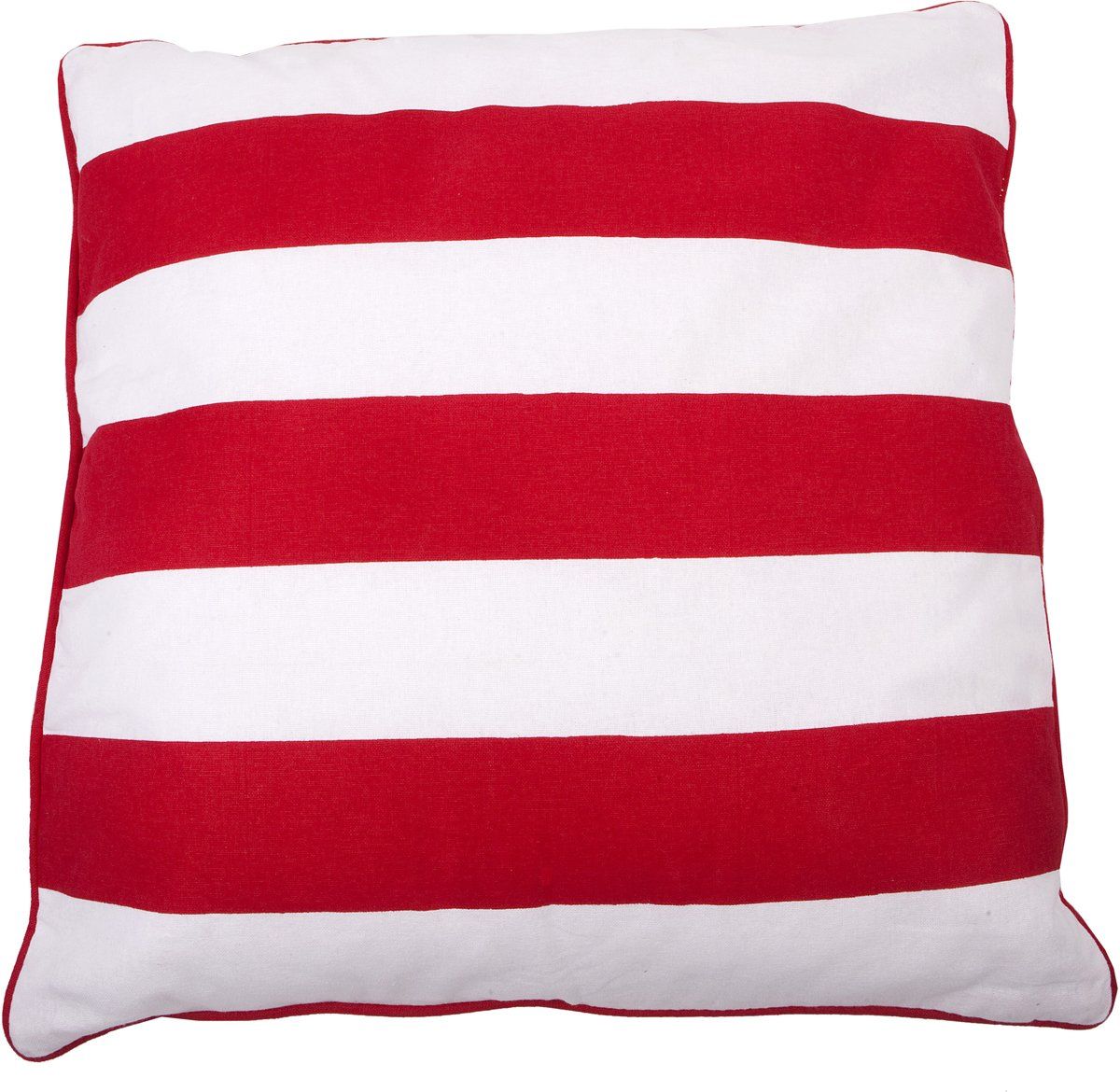 In the Mood Zomerstreep Melange Sierkussen 50 x 50 cm Rood - Katoen