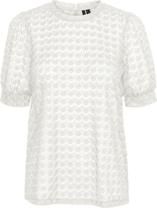 Vero Moda VMBECCA Lace Blouse - Snow White - Women's L