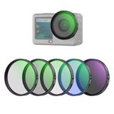 NEEWER Filterset compatibel met DJI Osmo Action 6, 5-pack CPL + ND32 + UV + LPR + Black Diffusie 1/4