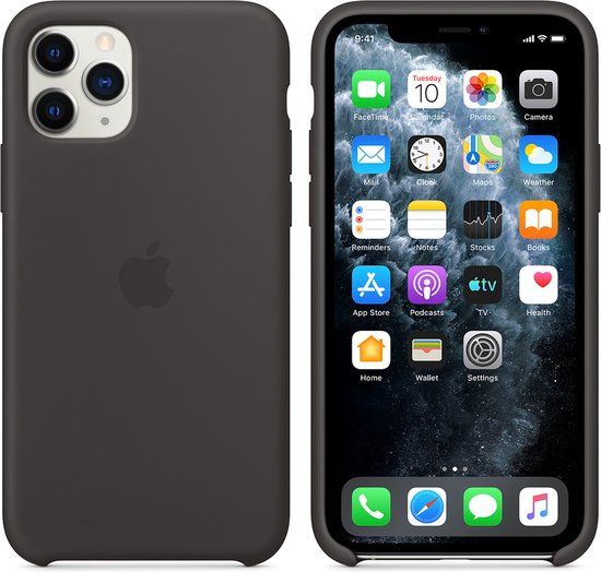 Apple Siliconen Hoesje iPhone 11 Pro - Zwart
