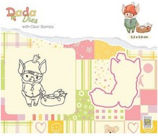Nellie Snellen DDCS016 - Wintertime Walk With my Doll Cutting Die and Stamp