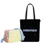Eco Right Uniseks canvas schoudertas voor dames met katoen, verstelbare riem, crossbody tassen, Global Warming - Youniverse, Eén maat, Utility