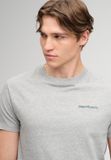 Superdry Essential Company Logo Geborduurd T-shirt Heren S Grijsmelange/Groen