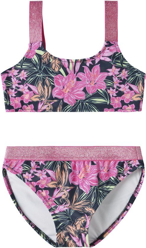 NAME IT Meisjes Bikini Navy Blazer Gebloemd 158/164