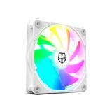 Nox XTREME PRODUCTS Hummer EASY LINK WHITE - ventilator 120 mm, ARGB led, ultrastille PMW, 9 bladen, geen kabels, 4 anti-vibratiepads van rubber, snelheid tot 1500 omw/min, kleur wit