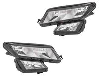 HELLA Scheinwerfersatz links und rechts, H8, H7/H7, W5W, PWY24W, für SKODA KODIAQ