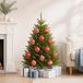 vidaXL Kerstbalset XL 12 st Rood en Wit Diam. 10 cm Polystyreen