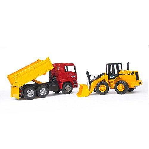 Bruder 02752 MAN TOYS MAN TGA kieplastwagen met scharnierlader FR130