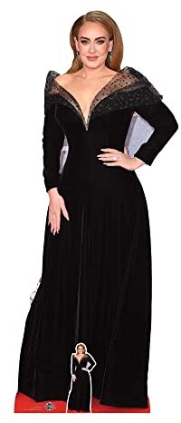 STAR CUTOUTS Adele Black Dress Lifesize Cardboard Cutout with Mini