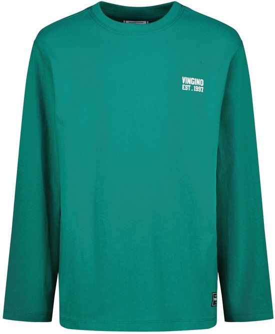 Vingino - Jongens T-shirt - Lange mouw - Katoen - Groen - Maat 92