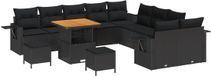 vidaXL Banc de jardin Noir Polyrotin