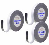 Tuka TKD9046 Magneetband, 30 m x 40 mm x 1 mm, beschrijfbaar, label/markering, magneetrol, voor whiteboard, metalen plank, schrijven, schoon bijsnijden, 3 x 10 m, wit