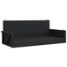 VidaXL Banc de jardin Rotin, Acier Noir