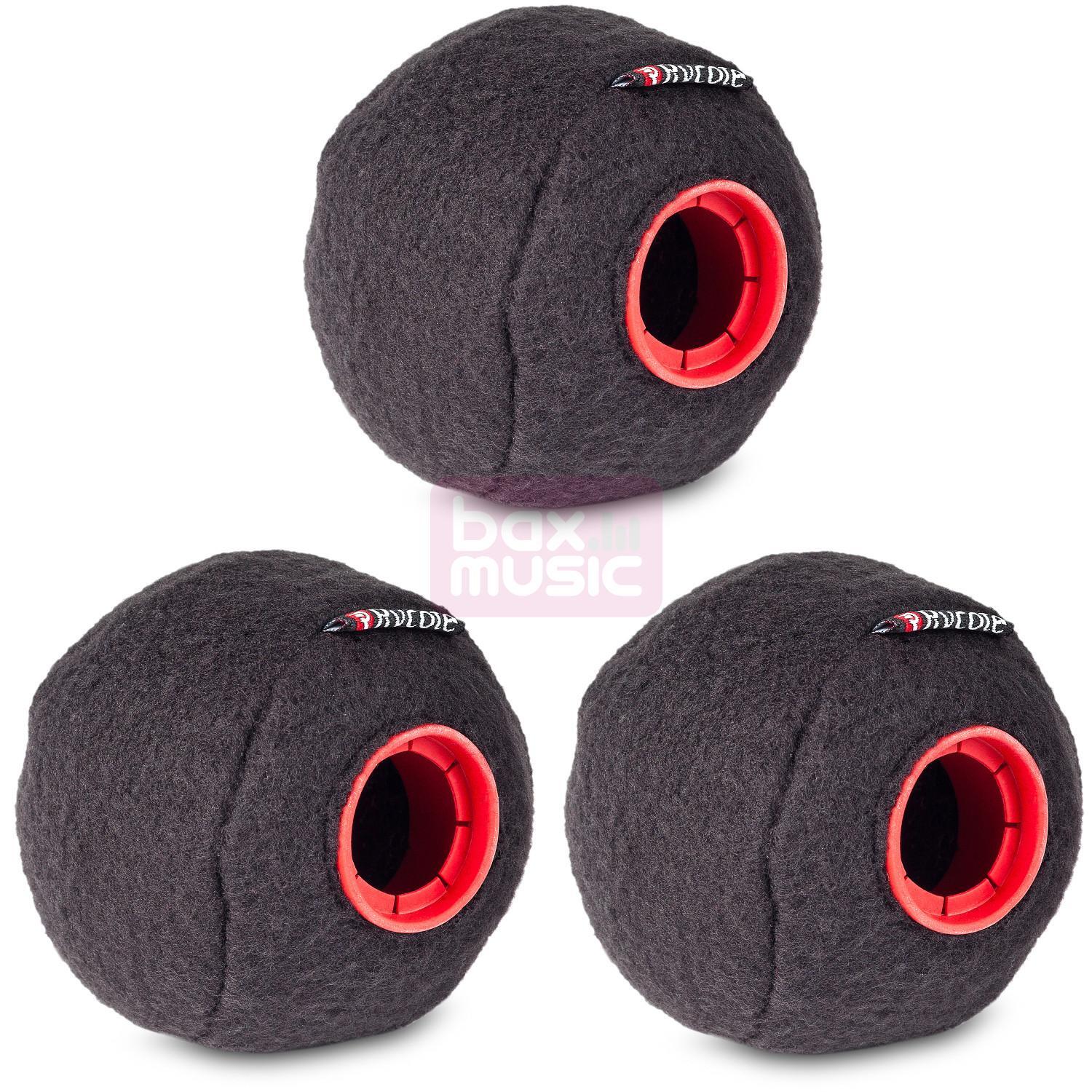 Rycote Baseball 24/25mm zwart 3-pack