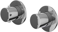 IVY Bond Afbouwdeel Inbouwthermostaat met 2-Weg Stop-Omstel Symmetry met Ronde Rozetten - Chroom