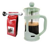 Nerthus FIH 1147 set Franse pers 350 ml groen lepel en koffietang