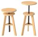 Tabouret pivotant en bois de hêtre, avec réglage de la hauteur, assise de 30 cm
