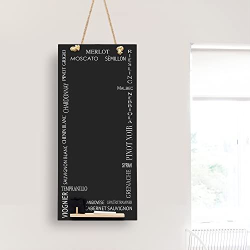 Chalkboards UK Olive Oil Tall Thin Blackboard/Memo Kitchen Black Board with Rope, Drawer and Chalk. Cabines Design Range, Wood