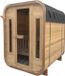 AXI Kubus Buitensauna - Houten Sauna voor 2-4 Personen – 189 x 155 x 210 cm - Thermisch Behandeld Vurenhout – Deur & Ramen van Gehard Veiligheidsglas – Wellness in eigen tuin - Excl. Saunakachel