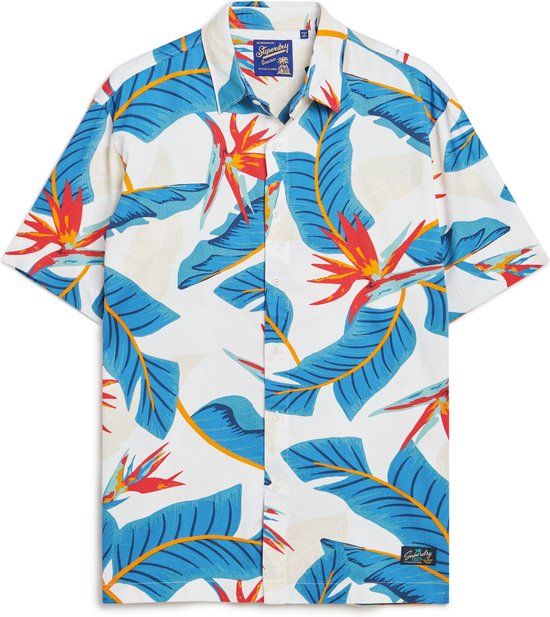 Superdry Hawaiian Shirt - Men's - Optic Paradise - Size XXL