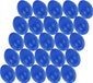 Merkloos Hobby knutsel eieren - 50x - 4,5 cm - blauw - kunststof - decoratie paaseieren