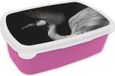 MuchoWow Boîte à pain Rose - Lunchbox - Grue - 18x12x6 cm - Sans BPA
