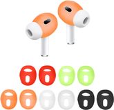 kwmobile 10x Siliconen hoesje voor Apple Airpods Pro 2 oordopjes - Siliconen beschermhoes voor in-ear koptelefoon set - meerkleurig