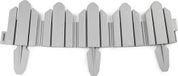 PLASTICFORTE Flexibele borderrand/hekje - 62 cm - grijs - kunststof