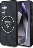 Guess IML 4G Glitter en Triangle Logo geschikt voor Samsung Galaxy S25 - Geschikt voor MagSafe - Grijs