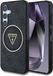 Guess IML 4G Glitter en Triangle Logo geschikt voor Samsung Galaxy S25 - Geschikt voor MagSafe - Grijs
