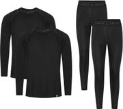 DANISH ENDURANCE Thermoset voor Dames & Heren - Gerecycelde Materialen - Thermokleding - 2 Paar - Zwart - Maat L