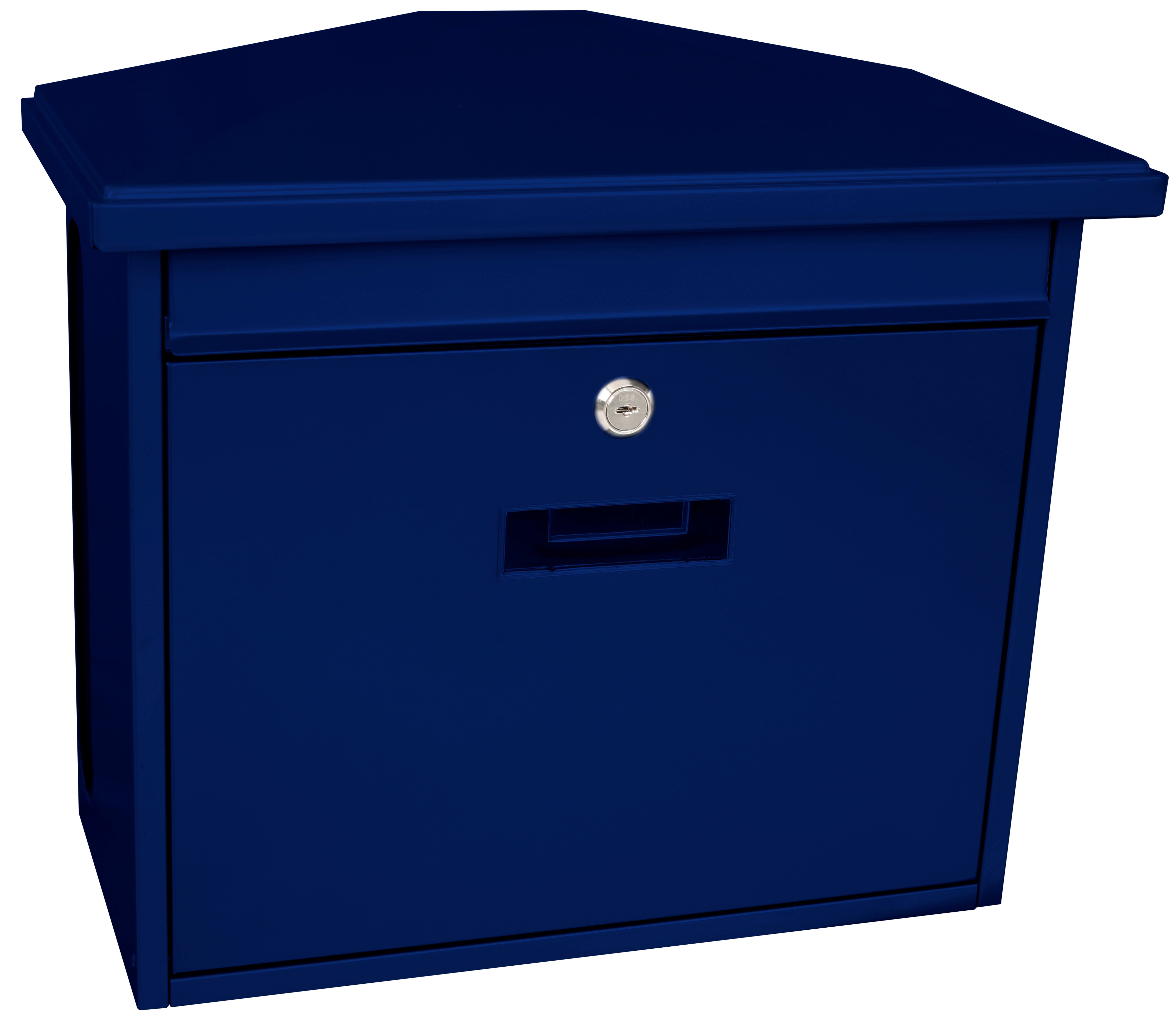 V-part Zamoran wandbrievenbus - blauw