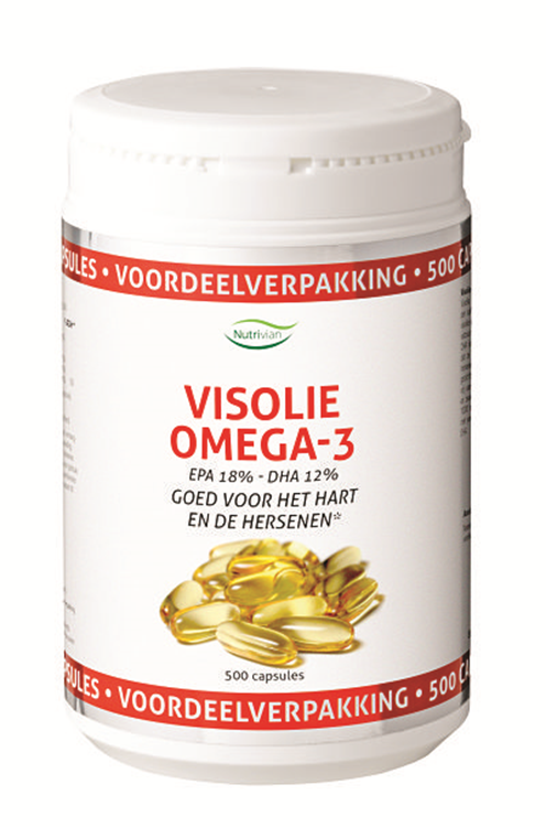 Nutrivian Visolie Omega 3 Voordeelverpakking Capsules 500st