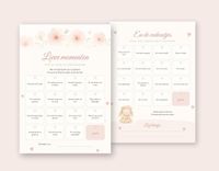Merkloos Babyshower bingo A5, 20 kaarten (lieve momenten)
