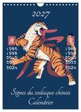 Signes CALVENDO Signes du zodiaque chinois (Calendrier mural 2027 DIN A4 horizontal), CALVENDO calendrier mensuel