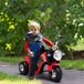 Tricycle électrique pour enfants de 18 à 36 mois, alimenté par une batterie 6V, avec phare et klaxon, dimensions : 72 x 57 x 56 cm, rouge.