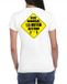 Bellatio Decorations Shoppartners Bv Houd 1,5 meter afstand shirt voor werknemers/ medewerkers wit voor dames - Persoonlijke bescherming S