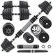 Haltères réglables - Set de haltères de 30 kg ou 40 kg - Set de poids - Barre d'haltères avec disques - Home gym