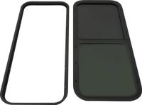 StarTech Kamperwagenramen Zijramen Aluminiumframe 8 afvoergaten CE-gecertificeerd Eenvoudige montage 36 mm wanddikte Zwart