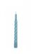 Gelakte Cereria Di Giorgio Gelakte kaarsen gedraaid, diameter 2,2 cm, hoogte 21 cm - 6 stuks - kleur dusty blue