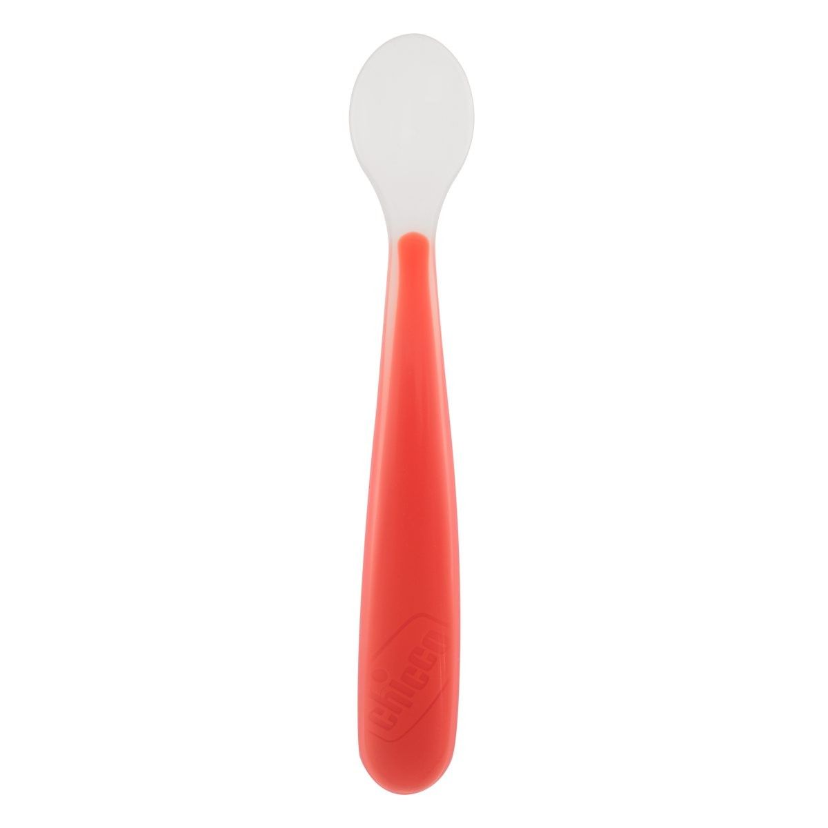 Chicco 00006828710000 Peuterbestek - Flexibele siliconen lepel - Wit, Rood