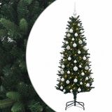 vidaXL Kunstkerstboom met Ballen 150 cm 150 LED's Warmwit PE en PVC