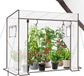 Bol Serre de jardin avec entrée enroulable pour tomates et légumes - 200 x 77 x 146/170 cm