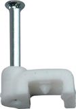 Kopp kabelclip 6 mm plat wit 50 stuks