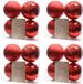 Decoris Kerstballen - 16 stuks - Rood - 10 cm - Kunststof