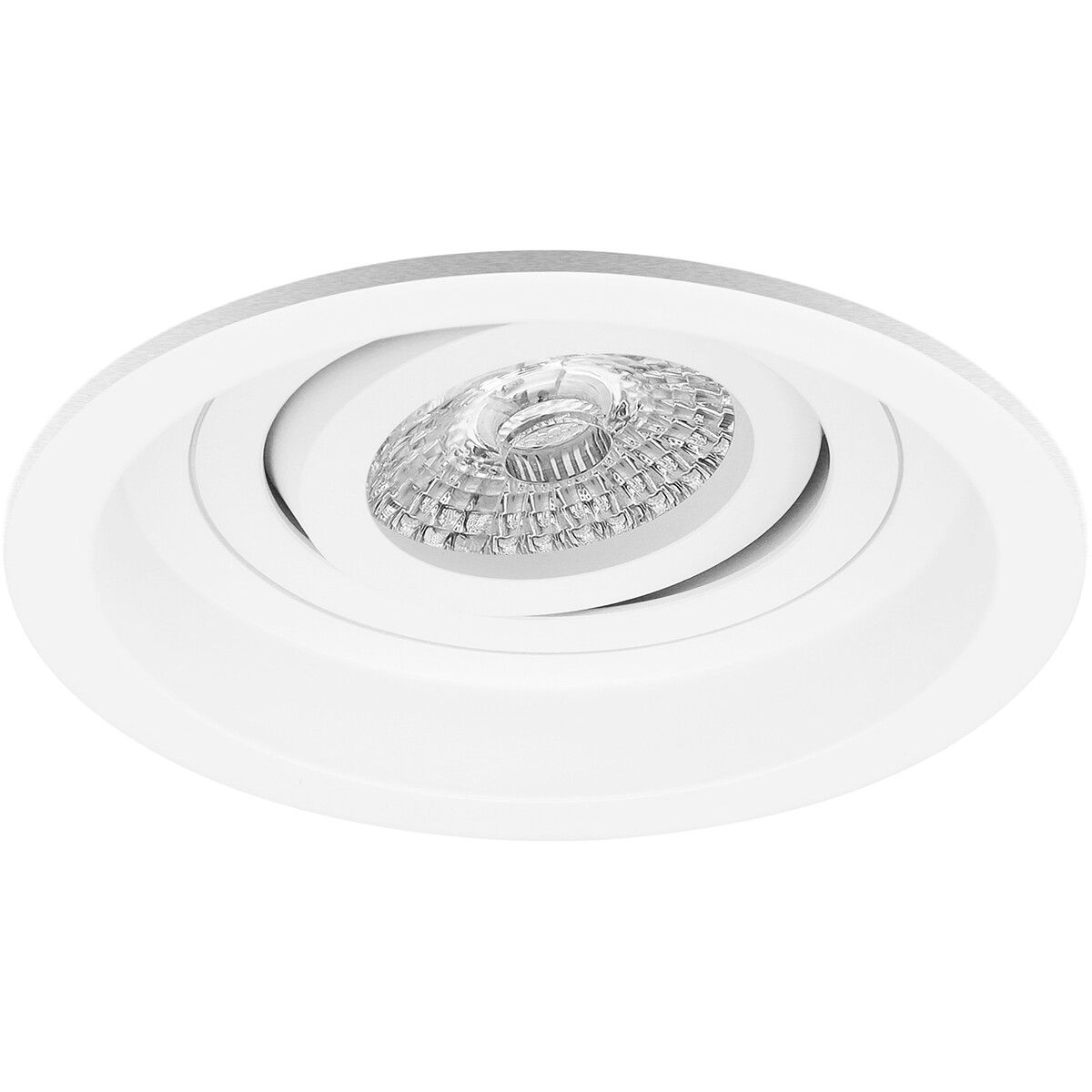 BES LED Pragmi Domy Pro Inbouwspot Rond GU10 - Mat Wit - Aluminium - Kantelbaar - Ø105mm