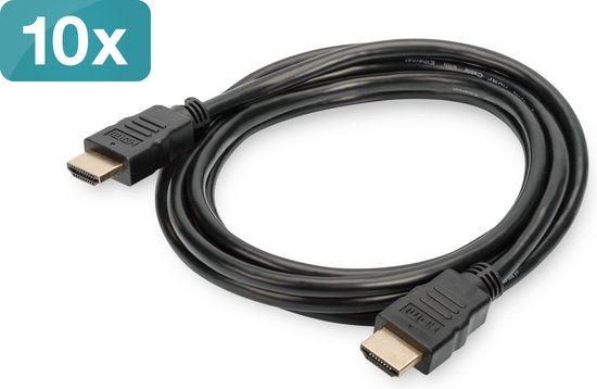 Digitus HDMI kabel 2 m HDMI Type A Zwart